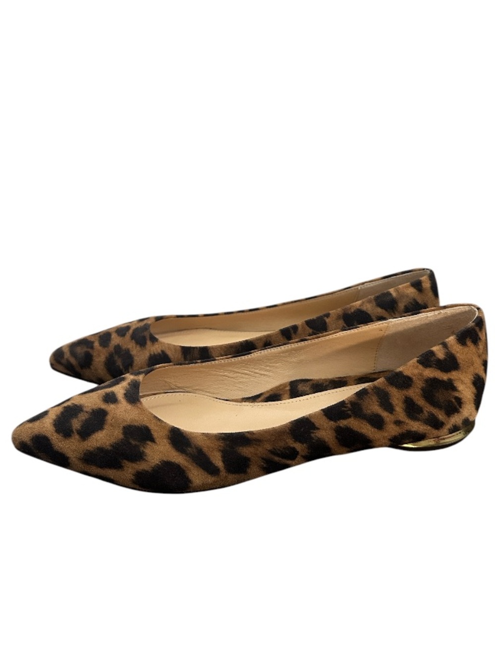Marion Parke Womens Brown Leopard Must Have Flat Slip On Shoes 37.5 Italy‎